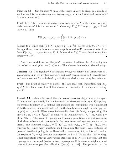 Basic Analysis – Gently Done Topological Vector Spaces