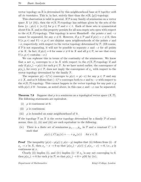 Basic Analysis – Gently Done Topological Vector Spaces