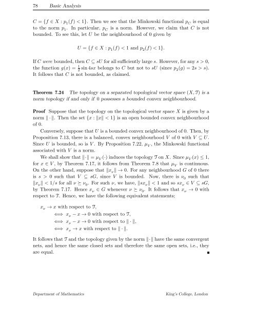 Basic Analysis – Gently Done Topological Vector Spaces