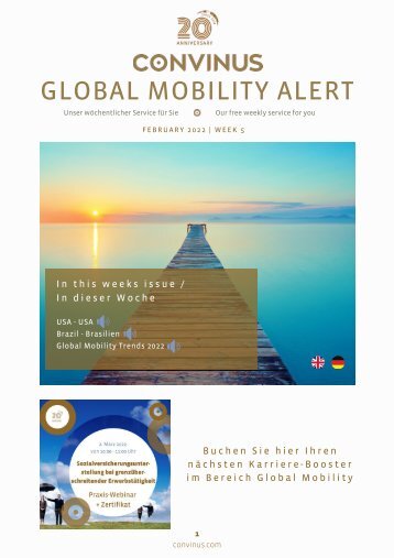 CONVINUS Global Mobility Alert Week 5.2022