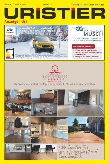 05.2022 Uristier – Der Urner Gratisanzeiger