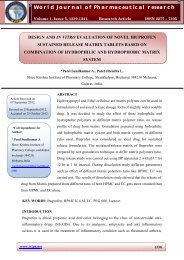 World Journal of Pharmaceutical research - WJPR!
