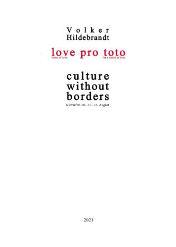 Volker Hildebrandt Culture Without Borders