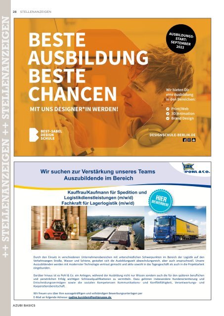 Azubi Basics Ausbildungs-Wissensmagazin Berlin 2022/23 - Ausgabe 544E