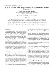 Current trends in forced degradation study for pharmaceutical