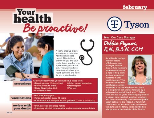 Tyson Health Flyer (FEBRUARY 2019)