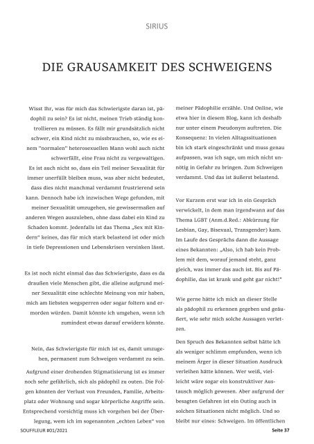 Magazin Souffleur Ausgabe 01/2021