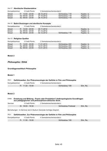 Vorlesungsverzeichnis - Pädagogische Hochschule Weingarten