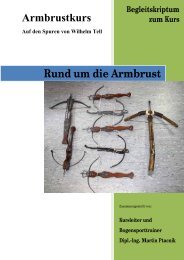 Rund um die Armbrust - Begleitskriptum zum - Martin Ptacnik