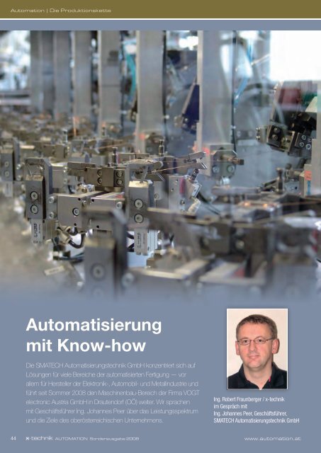 Automatisierung mit Know-how - SMATECH Automatisierungstechnik