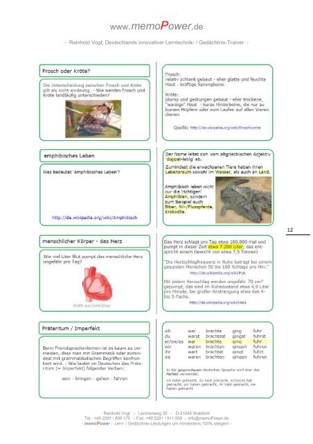 memoPower - Lernen, Lehren & Gedächtnistraining
