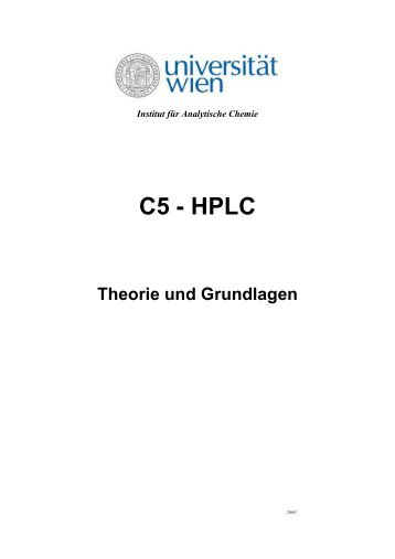 C5 - HPLC Theorie und Grundlagen - Institut für Analytische Chemie