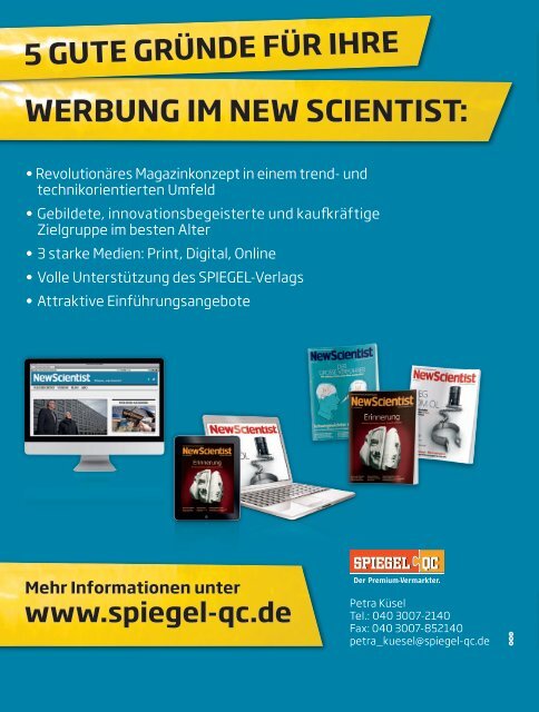 Werbung im neW ScientiSt - Spiegel-QC