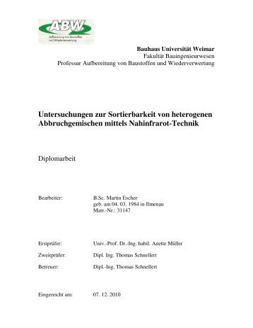 Untersuchungen zur Sortierbarkeit von heterogenen ... - lla.de