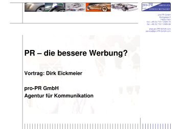 PR – die bessere Werbung?