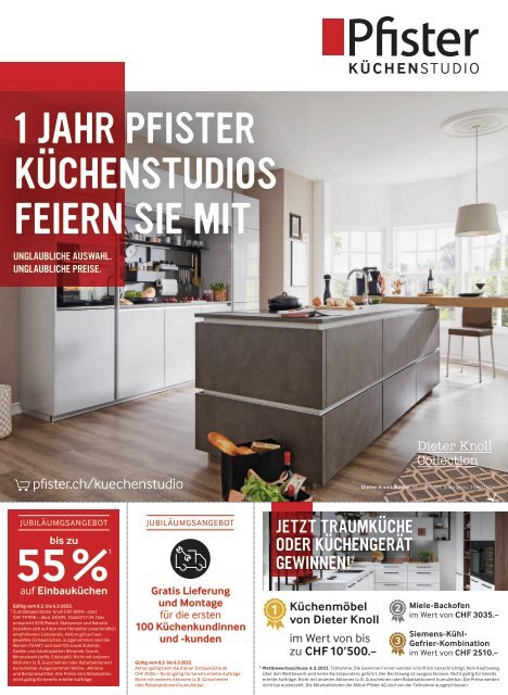 Jubiläumsangebot 1 Jahr Pfister Küchenstudios Katalog Februar 2022