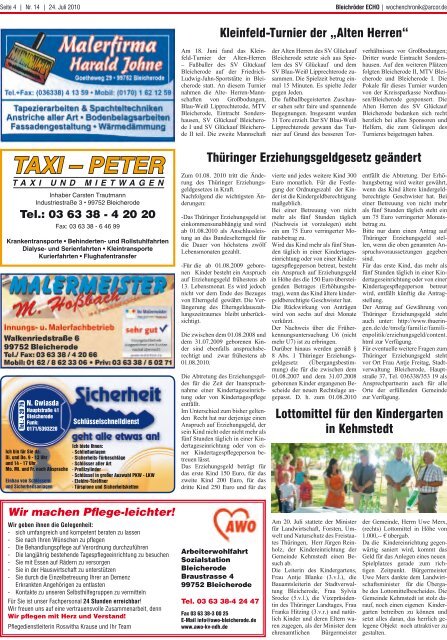 Tradition als Verpflichtung - Nordhäuser Wochenchronik