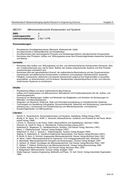 Modulhandbuch - Elektrotechnik Feinwerktechnik ...