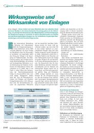 Wirkungsweise und Wirksamkeit von Einlagen - currex