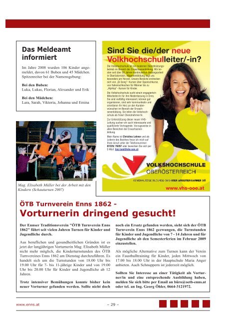 Gemeindezeitung Februar 2009 - Enns