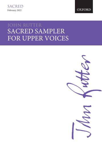 John Rutter sacred sampler for upper voices