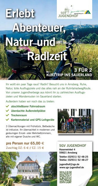 RadReisen am RuhrtalRadweg 2022