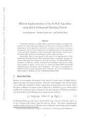 Efficient Implementation of the K-SVD Algorithm using ... - Technion