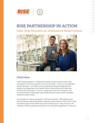RISE Partnership in Action: CASA Youth Advocates, Inc. of Delaware and Chester Counties