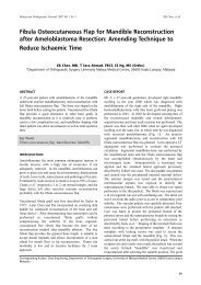 Fibula Osteocutaneous Flap for Mandible Reconstruction after ...