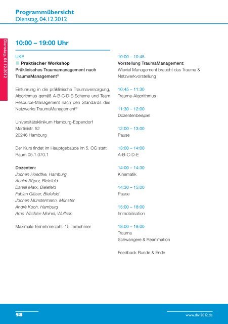 Hauptprogramm - DiVi 2012