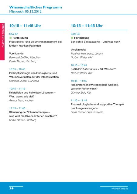 Hauptprogramm - DiVi 2012