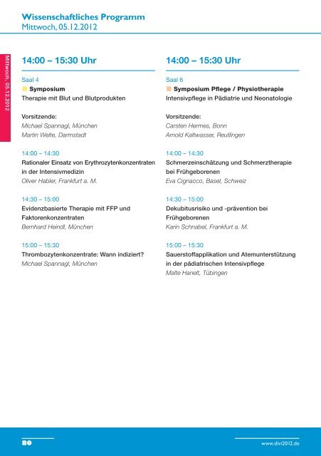 Hauptprogramm - DiVi 2012