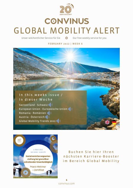 CONVINUS Global Mobility Alert Week 6.2022