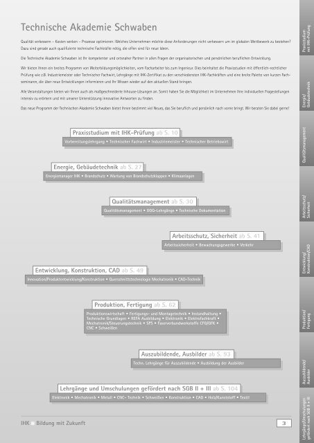 Programmheft Technische Akademie Schwaben - IHK-Bildungshaus ...