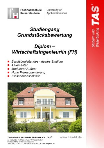 Studiengang Grundstücksbewertung Diplom – Wirtschaftsingenieur/in