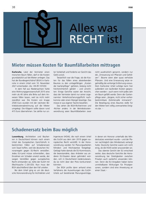 VNW-Magazin Ausgabe 1/2022