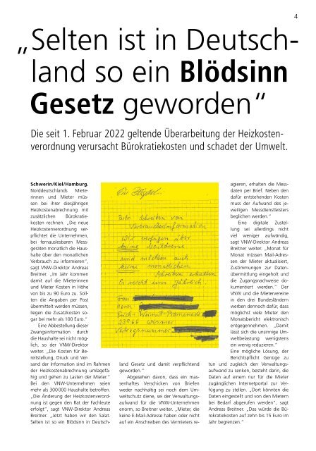 VNW-Magazin Ausgabe 1/2022