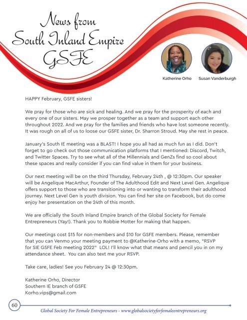 GSFE Newsletter-February 2022