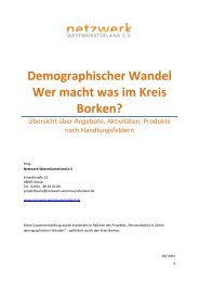 Demographischer Wandel Wer macht was im Kreis Borken?