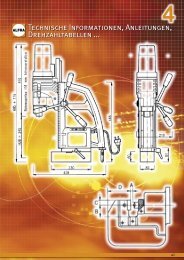Technische Informationen, Anleitungen, Drehzahltabellen ... - Alfra