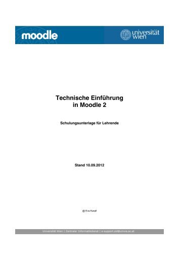 Technische Einführung in Moodle 2 - Zentraler Informatikdienst ...