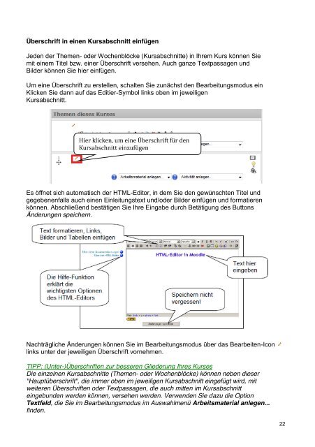 Technische Einführung in Moodle 2 - Zentraler Informatikdienst ...