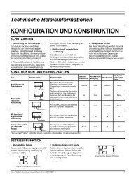 Technische Relaisinformationen - Panasonic Electric Works Austria ...