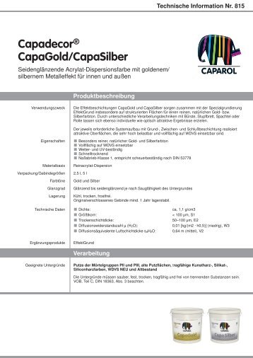Capadecor® CapaGold/CapaSilber - Caparol