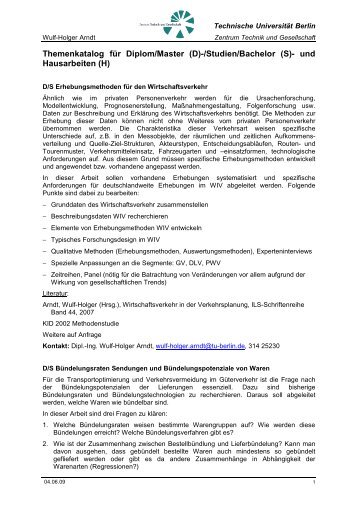 Themenkatalog für Diplom/Master (D)-/Studien/Bachelor - Zentrum ...