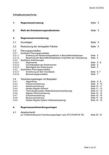 Regenwasserbewirtschaftung - Kreis Rendsburg-Eckernförde