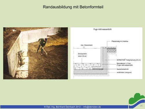 Abdichtung stehender und fließender Gewässer mit DERNOTON ...