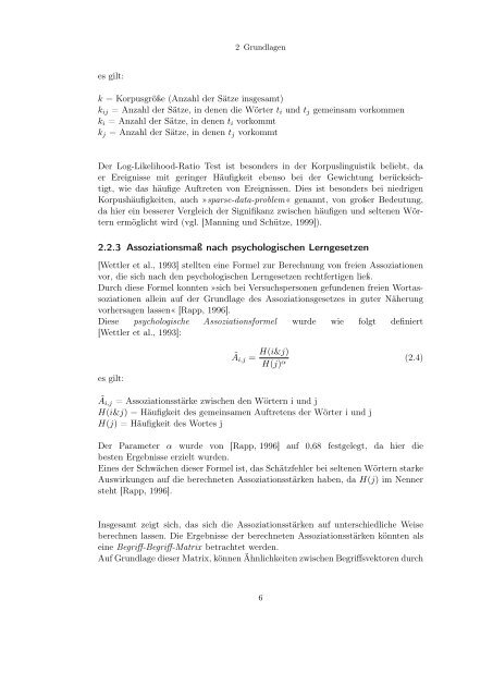 Semantisches Clustering durch ein web-mining-basiertes Verfahren ...