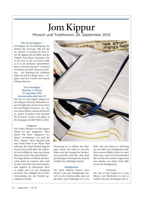 Die 37. Ausgabe von Jüdisches - Chabad Lubawitsch - Berlin