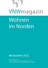 Mediadaten für das VNW-Magazin für das Jahr 2022